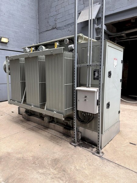 2021 Inductotherm melt system with 2- traveling charge feeders with scales, Inductotherm type 3000 DT-2 ACF-2 3000 kw power supply rated at 300 h. s/n 21H-381478-246-11 interconnecting buss and cables, 2- 4metric steel shell furnaces with stands, hydraulic system , water system with twin 50hp pumps, 2021 Emsco model Hypro 25 stainless steel heat exchanger , related piping, controls, remote operators stand, related controls, lining pushout, Sonmez incoming power transformer type HTYAA3KH-326623 s/n 15729 rated at 3260-4025 KVA, 12,470 volt primary volts, 2x575 secondary volts, spare incoming transformer same as above s/n 15364