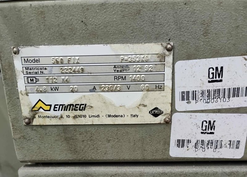 9&quot; EMMEGI ALUMINUM UPCUT CUT OFF MACHINE 550MM BLADE STOCK# 4113