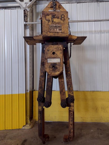 80,000 LB 40 TON SIEMENS MODEL #CF-8 POWERED ADJUSTABLE COIL GRAB LIFTER: STOCK #15087