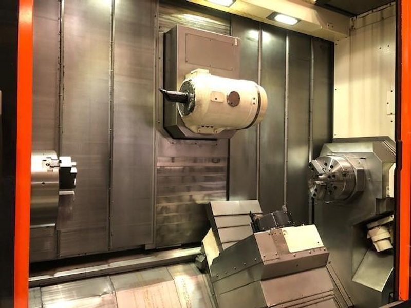 Mazak Integrex e-420H-ST, Multi Axis Lathe, 2016 – 15″ Kitagawa Chucks, 5.19″ Bore, Lower Turret, Chip Conveyor, Mist Collector, Through-Spindle Coolant, Renishaw Probe, 80 ATC