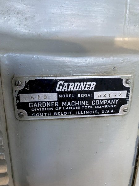 6" X 18" GARDNER MODEL 618 SURFACE GRINDER. STOCK # 0735722