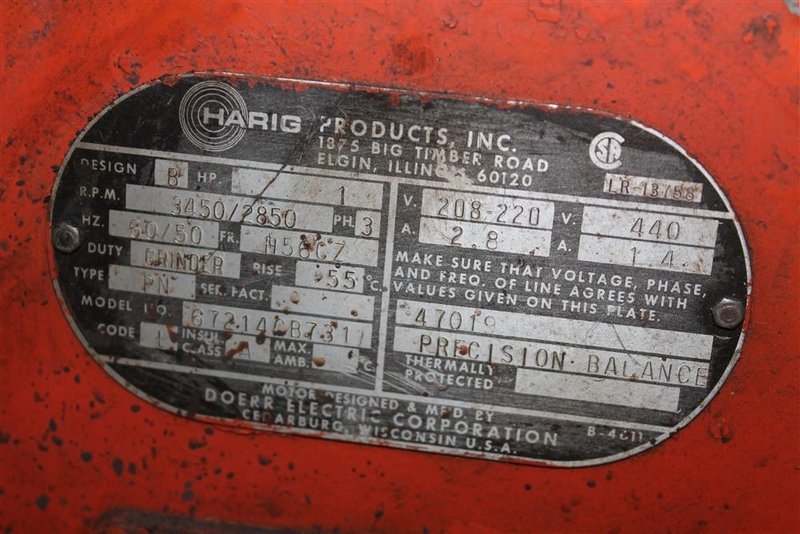 6' X 18' HARIG MODEL SUPER 618 HORIZONTAL SURFACE GRINDER: STOCK #62918