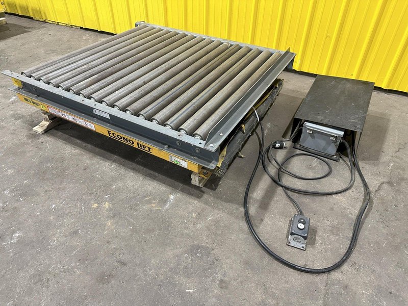 4,000 LBS X 60&quot; X 48&quot; ECONO LIFT HYDRAULIC SCISSOR LIFT TABLE WITH ROLLER CONVEYOR TOP, 115 VOLT: STOCK #20962