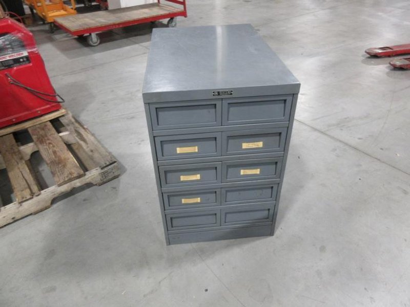 Systems 5 Drawer Metal File Card Cabinet with Removable Trays- Auction Item