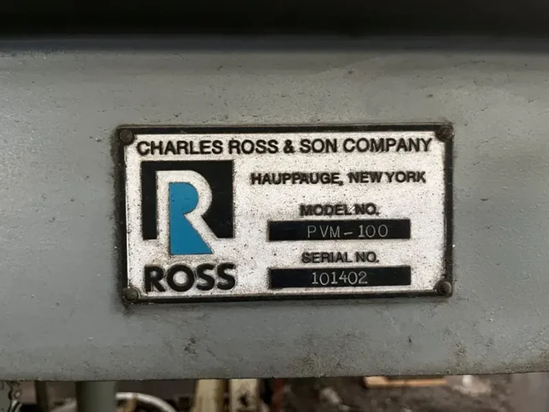 ROSS 100 GALLON ROSS TRIPLE MOTION VACUUM MIXER  -  PVM100
