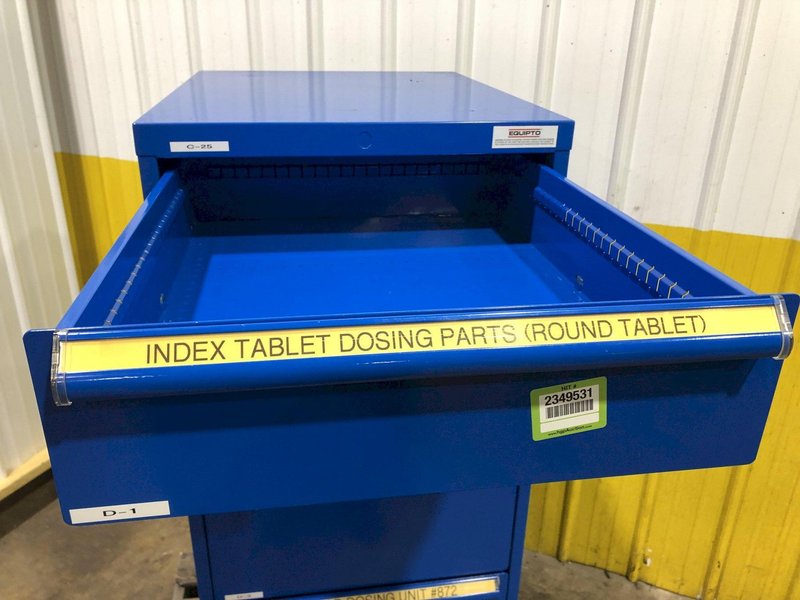 5 DRAWER EQUIPTO 22" X 28" X 59" TOOL STORAGE CABINET: STOCK #16629