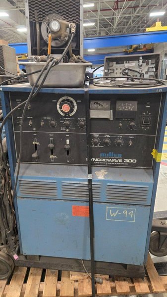 MILLER SYNCROWAVE 300 WELDER AND COOLER USED
