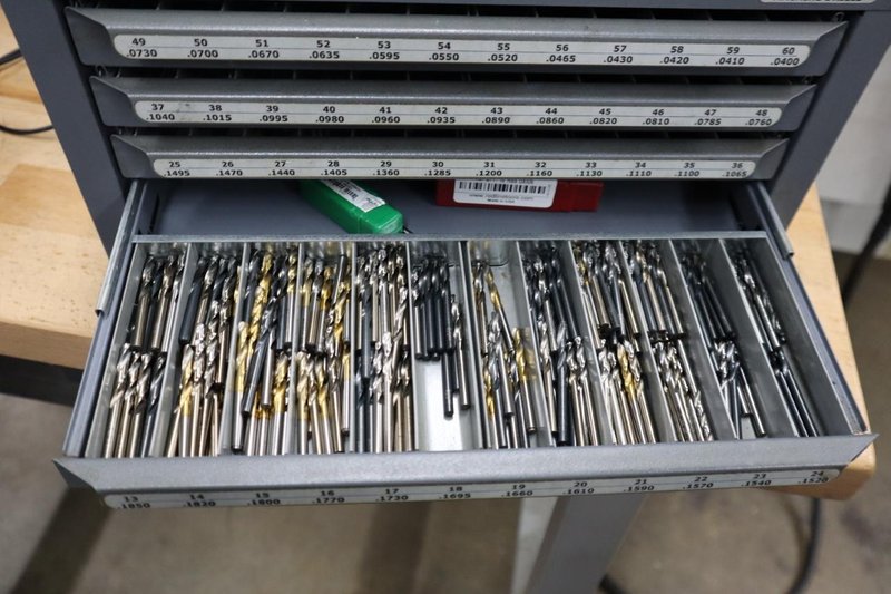 Huot Number Drill 5 Drawer Index with Contents- Auction Item
