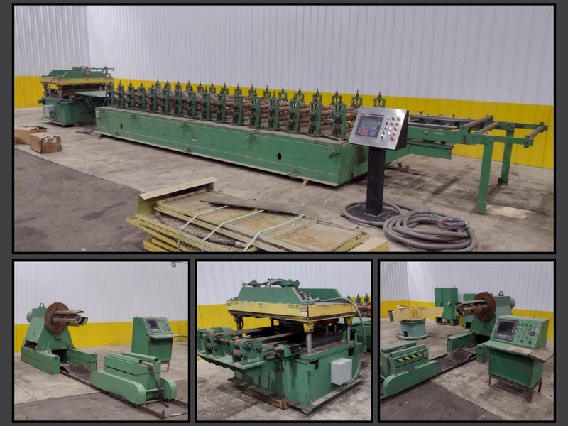16 STAND X 36&quot; WIDE R-PANEL ASC ROLLFORMER LINE WITH REEL &amp; CUT OFF, BECK CONTROLS: STOCK 21176