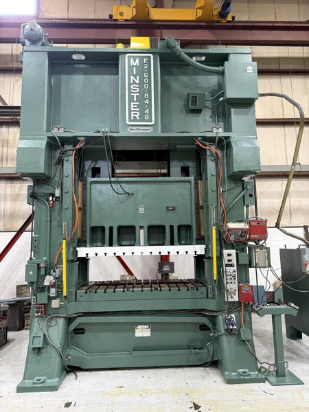 600-ton Minster E2-600-84-48 Hevi-Stamper Straight Side Metal Stamping Press For Sale, Year 1987