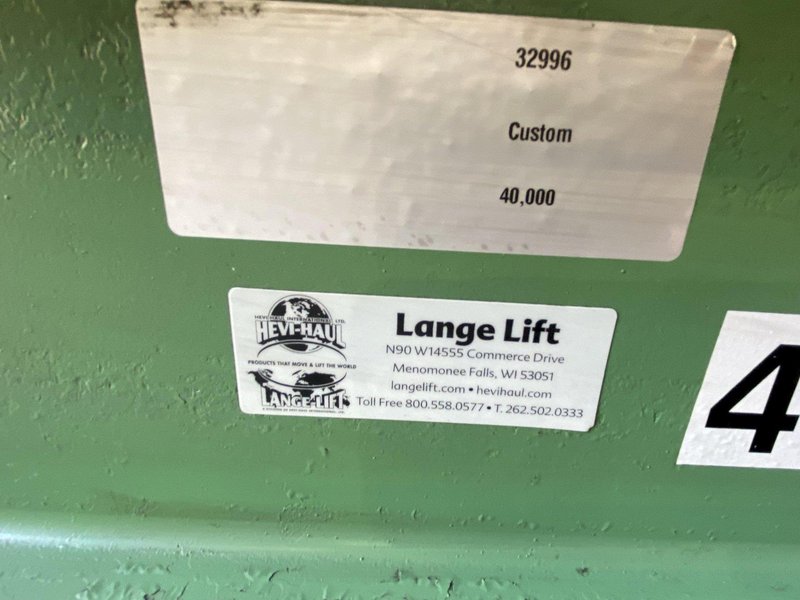 40,000 LBS X 10' X 7' LANGE-LIFT HEVI-HAUL HYDRAULIC SCISSOR LIFT TABLE WITH TILTING DECK: STOCK #17444