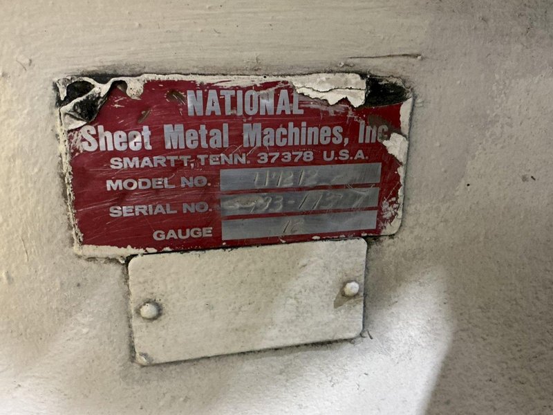 72" X 12 GAUGE NATIONAL MODEL #U7212 MANUAL BOX &amp; PAN FINGER BRAKE: YOBRO #25672