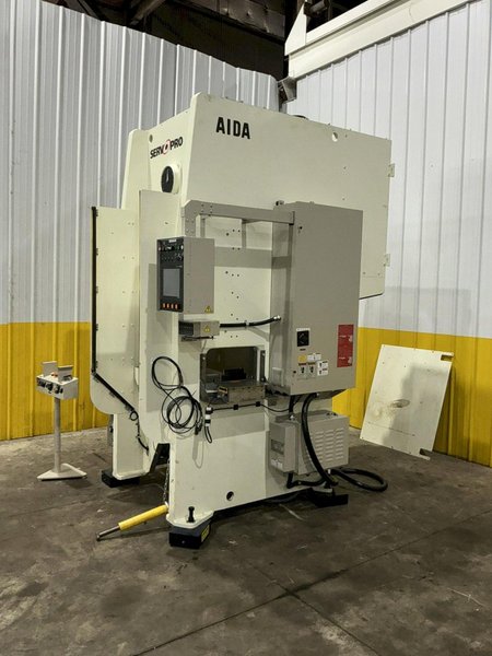 88 TON AIDA MODEL #DSF-N1-800 GAP FRAME PRESS 6.3” STROKE &amp; PA SERVO COIL FEED LINE: YOBRO #25102
