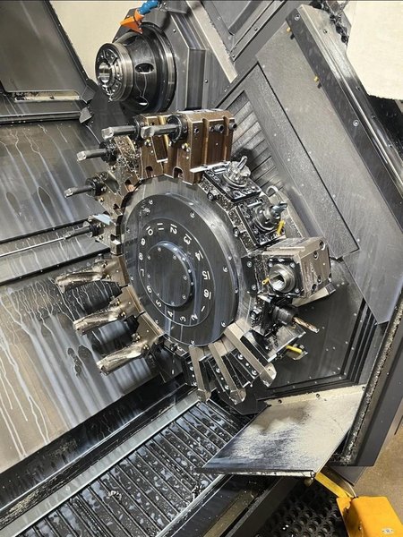 Okuma LT3000 EX Twin Star Multi Axis CNC Lathe, 2020 – Renishaw Probe, Bar Feeder, Chip Conveyor