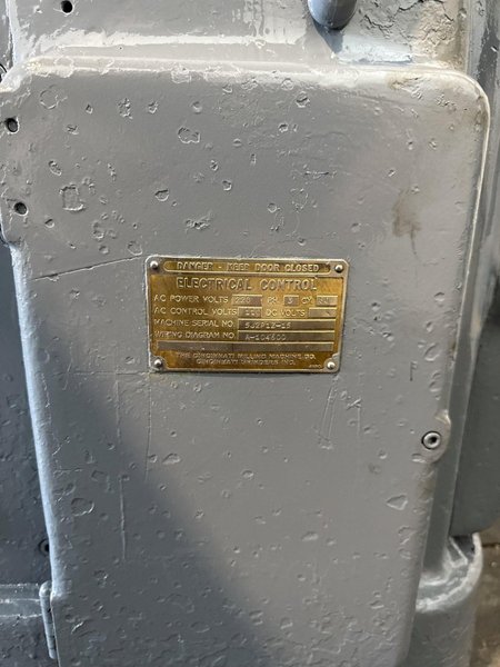 CINCINNATI #2ML HORIZONTAL MILLING MACHINE. STOCK # 0553025.