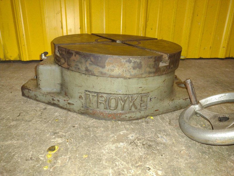TROYKE MFG CO ROTARY TABLE MODEL SBH-12: STOCK #18879