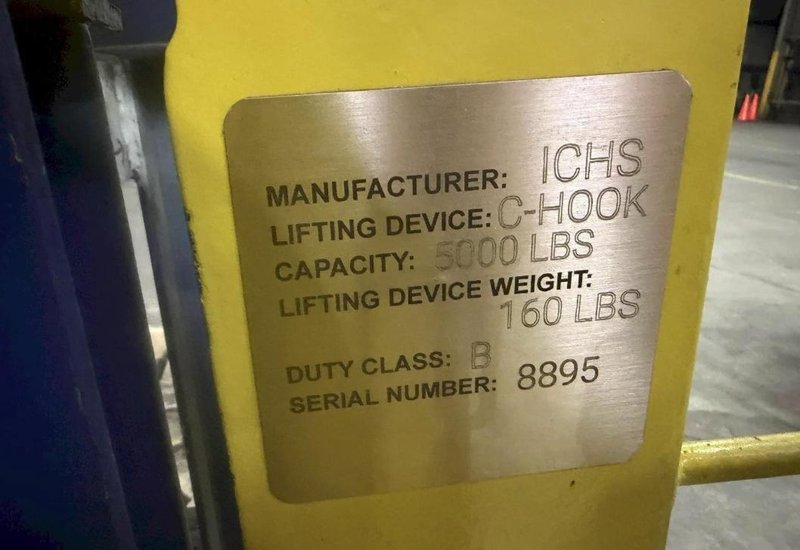 5,000 LBS X 24" ICHS COIL LIFT C HOOK. STOCK # 0537326