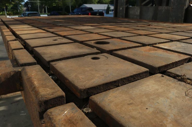 78" X 144" X 4-1/2" SOLID STEEL T SLOTTED PLATE: STOCK #73341