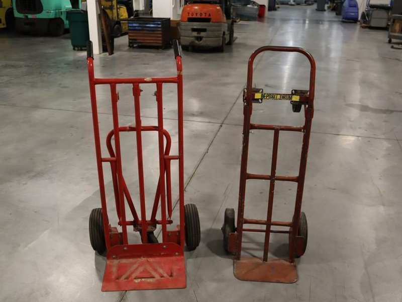 2 Wheel Dolly Moving Carts, (2 pcs) (1) With Pnuematic Tires, (1) Solid Rubber Tire- Auction Item