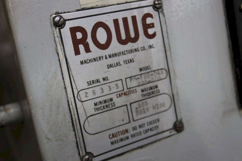 20&#039; X .105&#039; ROWE MODEL RM-FDC-053-220 SERVO FEEDER: STOCK #71072