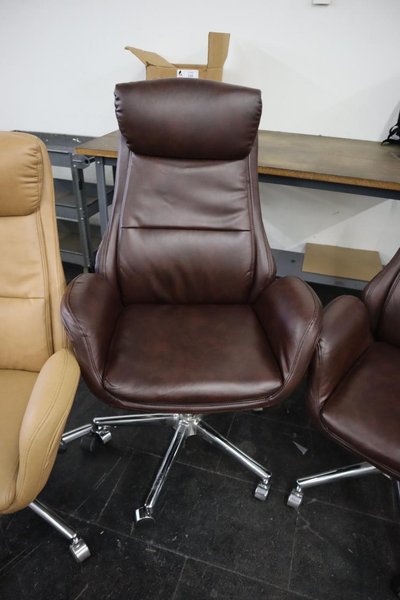 Highback Office Chairs on Casters (3)- Auction Item