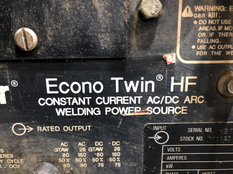 10&quot; x .080&quot; COIL JOINING TECH SHEAR BUTT END WELDER WITH MILLER ECONO TWIN HF WELDER: STOCK #19064