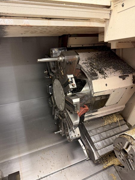 2014 MAZAK QUICK TURN NEXUS 250MSY-II CNC TURNING CENTER, MAZATROL MATRIX NEXUS 2 CONTROL, TWIN SPINDLE, LIVE TOOLING, Y-AXIS, TOOL EYE, CHIP CONVEYOR