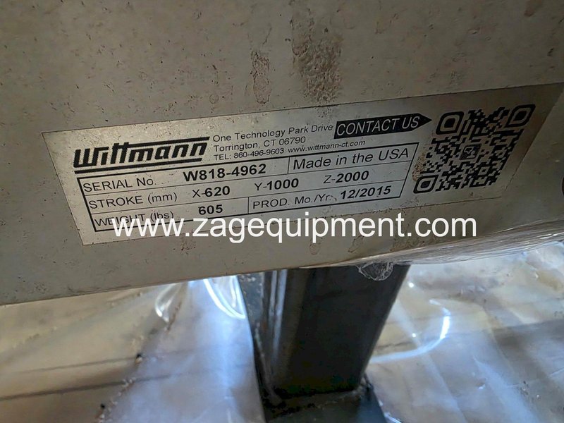 Wittman Used W818 Servo Robot, 20-300 ton, Yr. 2015