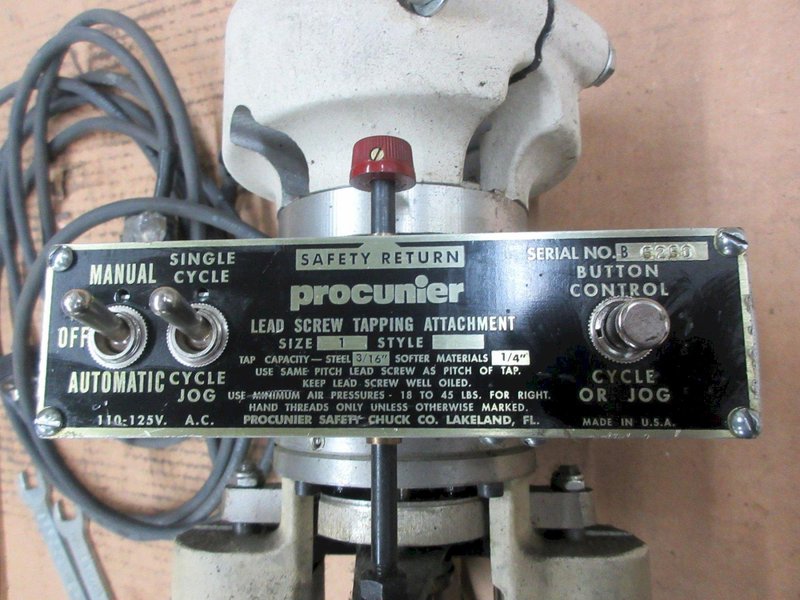 Procunier Lead Screw Tapping Attachment- Auction Item