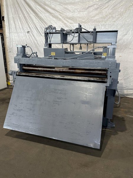 72&quot; x .250&quot; PAXSON HYDRAULIC PEELER TABLE WITH TENSION STAND. STOCK # 0106123