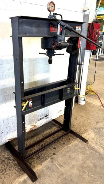 25 Ton Dake H-Frame Hydraulic Press 25H, Hand, 33&quot; Between Uprights, Clean