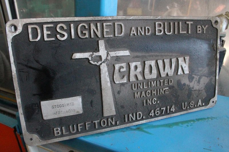 7/8&#039; CROWN UNLIMITED #STCOS-M10 SINGLE TUBE STRAIGHTEN &amp; CUT MACHINE: S