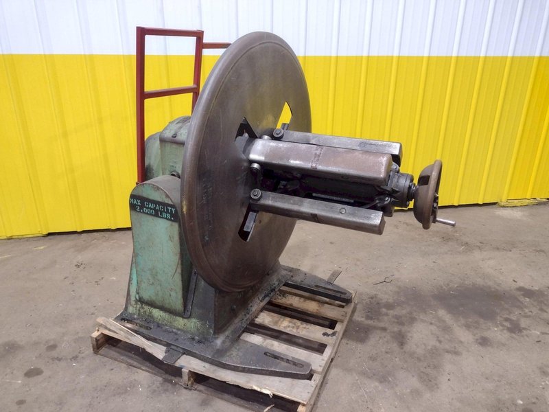 2,500 LB  X 20&quot; LITTELL MODEL #25 MOTORIZED COIL REEL UNCOILER: STOCK #19534