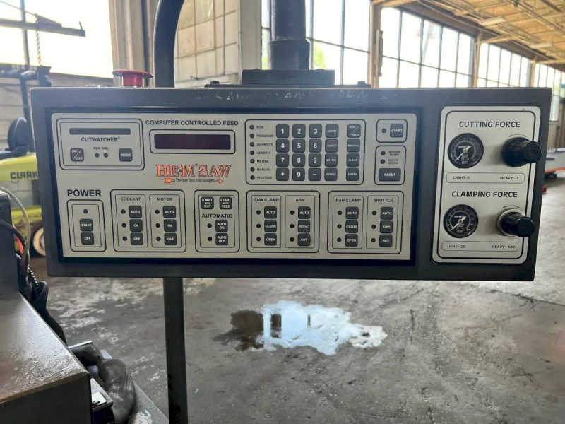 USED HEM 16" X 22" AUTOMATIC HORIZONTAL MITERING BANDSAW MODEL CYCLONE A-C, Year: 2007