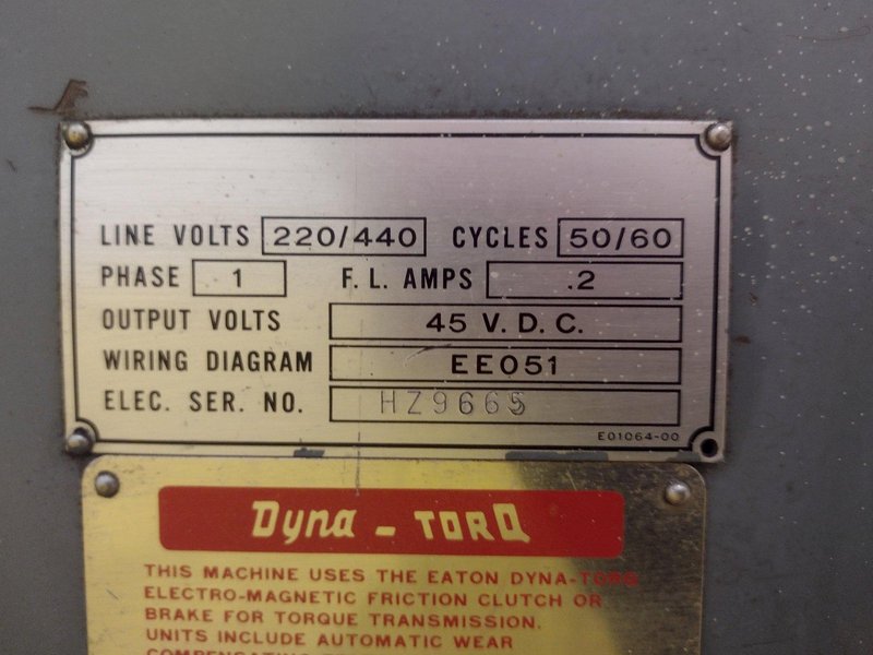 19" x 54" LEBLOND MODEL #7E REGAL ENGINE LATHE, 1.75" HOLE: STOCK #19469