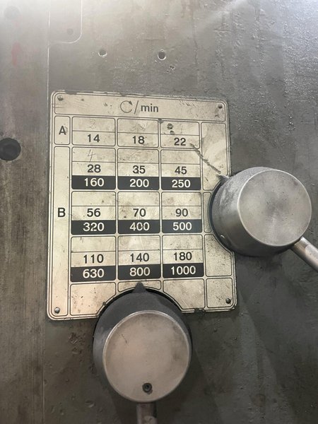 5&quot; WOTAN  MODEL #B-130 ROTARY TABLE &amp; #50 TAPER HORIZONTAL BORING MILL: STOCK 15974