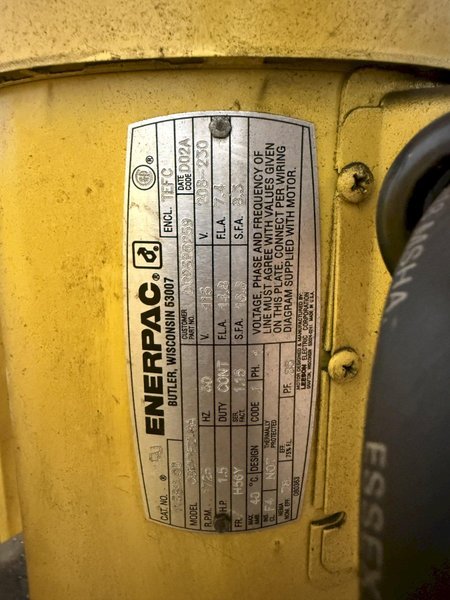 100 TON ENERPAC MODEL #GPEM3420Y H-FRAME HYDRAULIC PRESS: YOBRO #25886