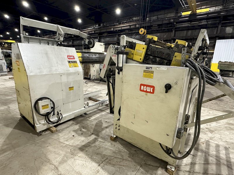 10,000 LB X 40&quot; X .105&quot; ROWE COIL REEL &amp; STRAIGHTENER FEED LINE: STOCK# 3887