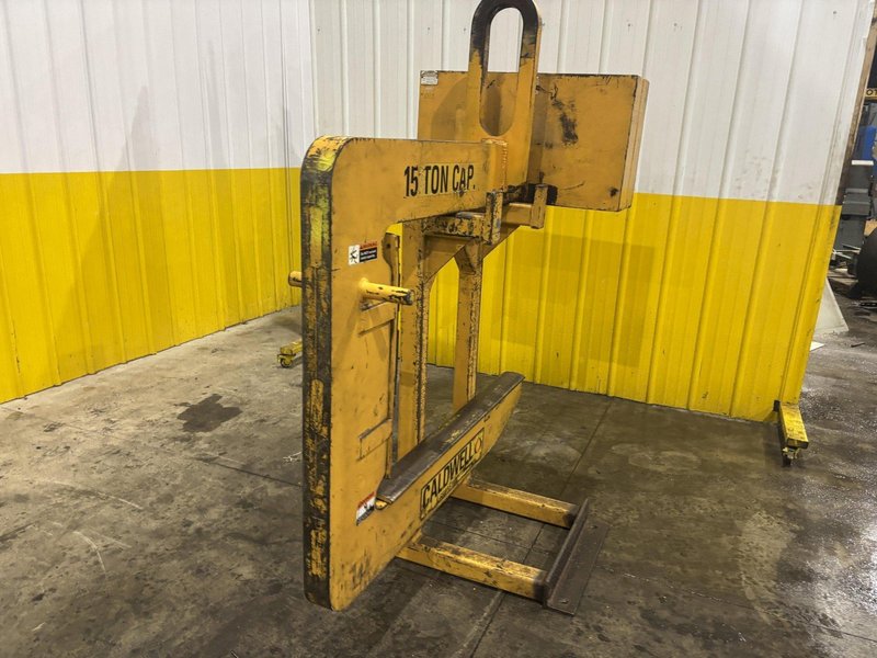 15 TON X 60&quot; CALDWELL MODEL 82RCS-15-60 C HOOK COIL LIFTER &amp; PARKING STAND: STOCK #22721