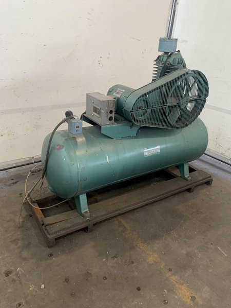 5 HP ROL-AIR HORZONTAL AIR COMPRESSOR. STOCK # 0469124.