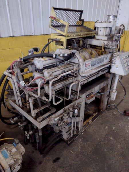25,000 LB. MITCHELL (4) DIE IN LINE TUBULAR CONVEYOR ROLL SHAFT END FORMING MACHINE: STOCK #15298