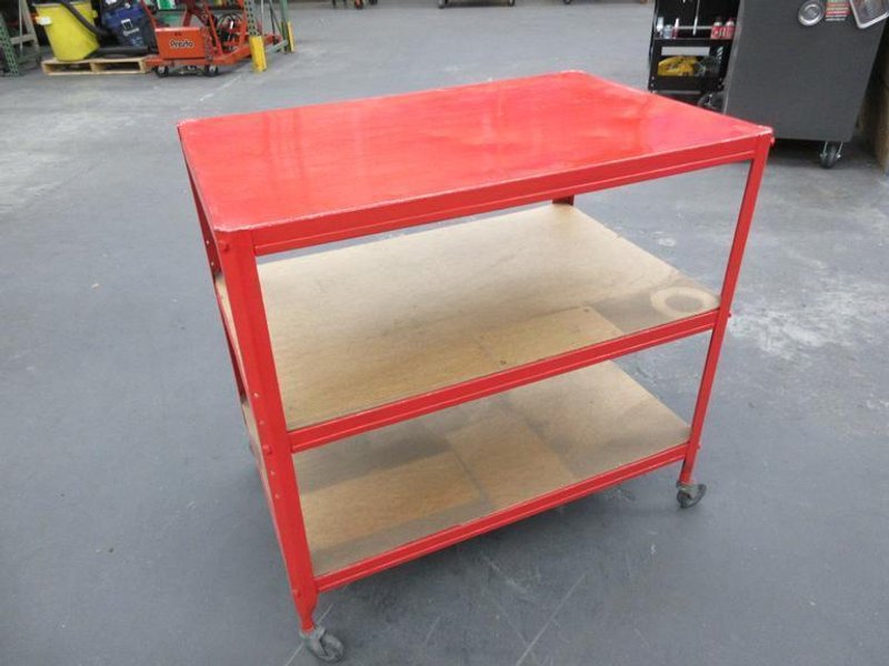Rolling 3 Shelf Steel Cart- Auction Item