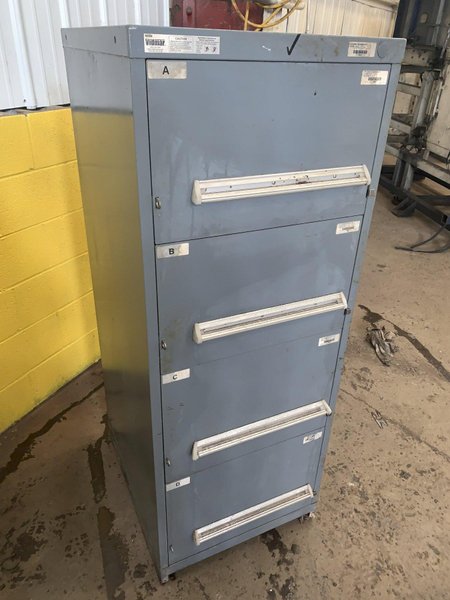 4 DRAWER 22.5” x 28” x 59” VIDMAR TOOL STORAGE CABINET: STOCK #12472