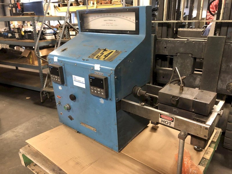 DIETERT MODEL 336A HOT TENSILE TESTER S/N 035 WITH HOENYWELL TOP AND BOTTOM DIGITAL TEMPERATURE CONTROLLERS