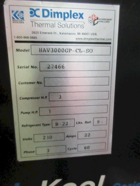 Dimplex Koolant Kooler HAV3000GP-CL-SO  ** Needs Circulation Pump **- Auction Item