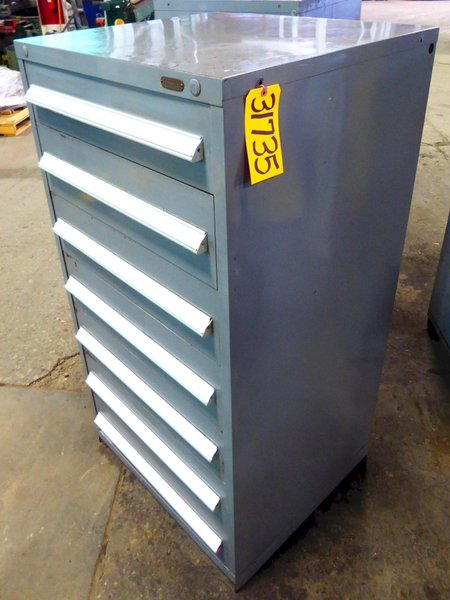 Vidmar Storage Cabinet, 7 Drawer, 30&quot;W x 27-3/4&quot;D x 59&quot;H