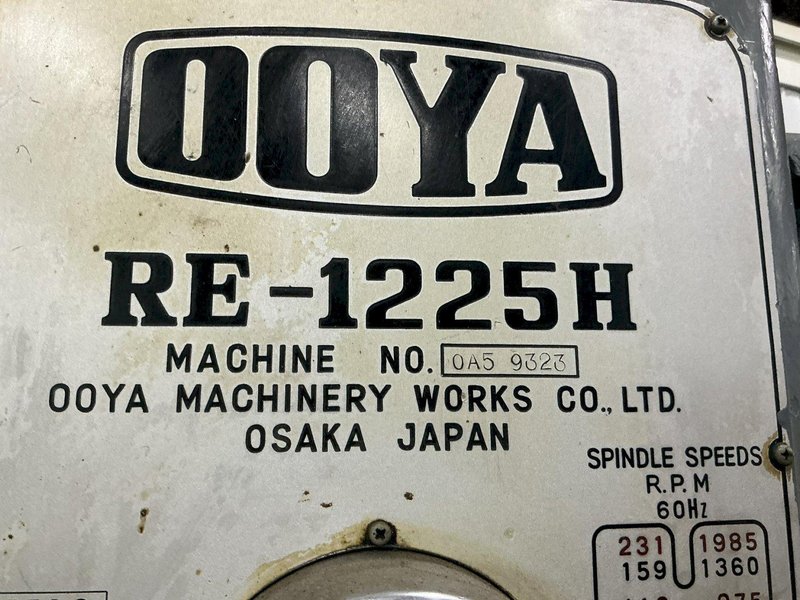 4' X 12" OOYA MODEL #RE-1225H RADIAL DRILL: YOBRO #25981