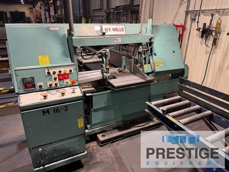W.F Wells M-16-2 16" x 26" Hydraulic "Twin-Post" Miter Horizontal Bandsaw