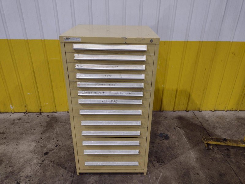 13 DRAWER STANLEY VIDMAR PARTS CABINET 30" X 27.5"X 60" : YOBRO 25551