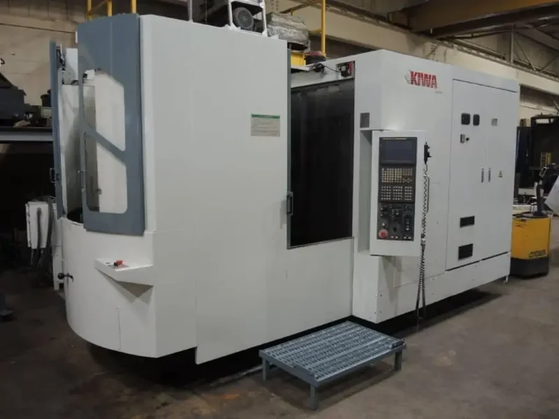 KIWA KNH-426X HMC, 2003-HPC, Fanuc Control, 12,000RPM, Chip Conveyor